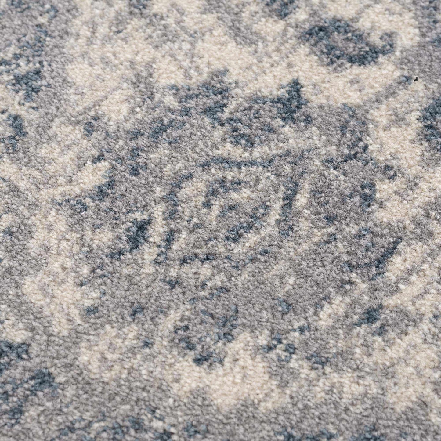 Peeta Gray Blue Medallion Area Rug