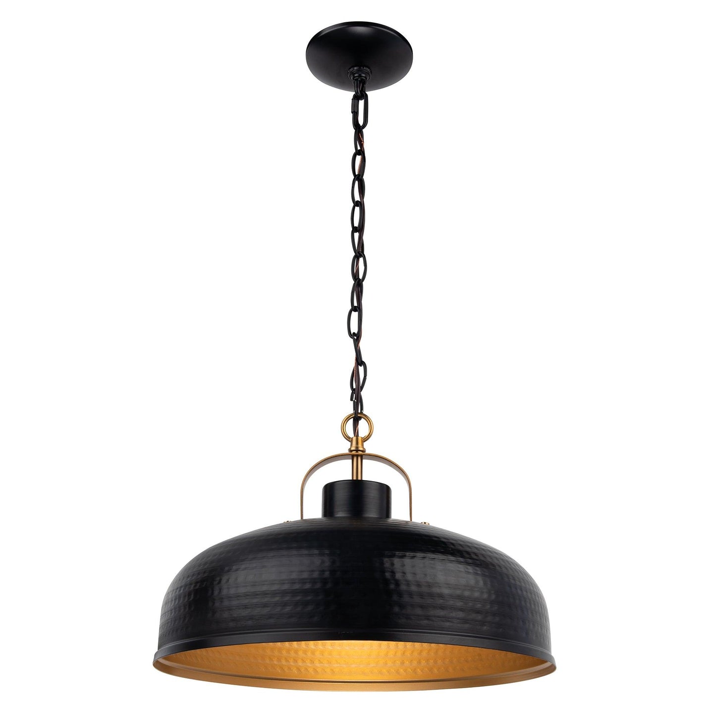 Ambert 1-Light Black Rustic Metal Dimmable Island Pendant Light