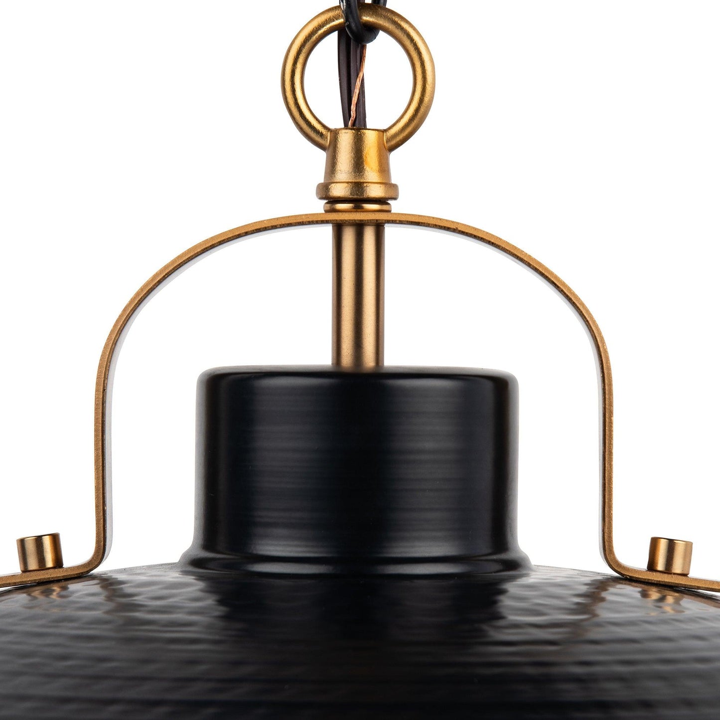 Ambert 1-Light Black Rustic Metal Dimmable Island Pendant Light