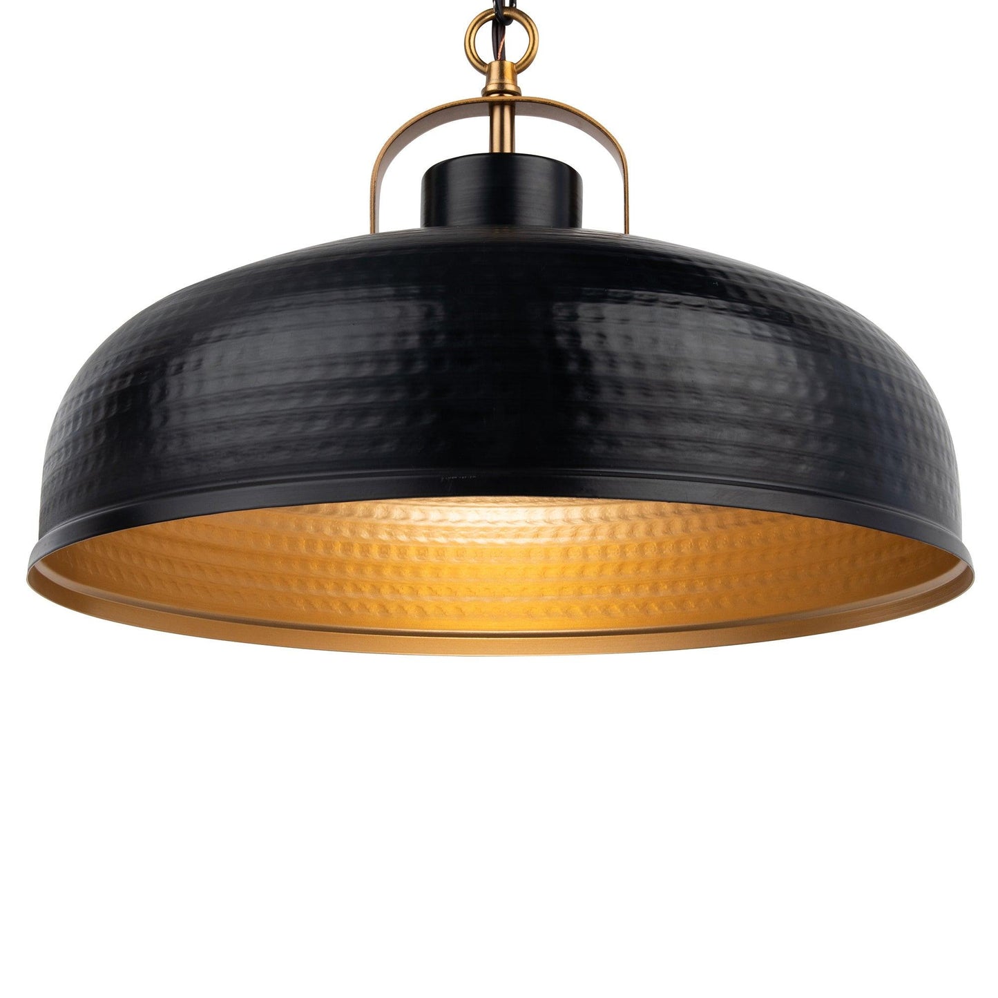 Ambert 1-Light Black Rustic Metal Dimmable Island Pendant Light