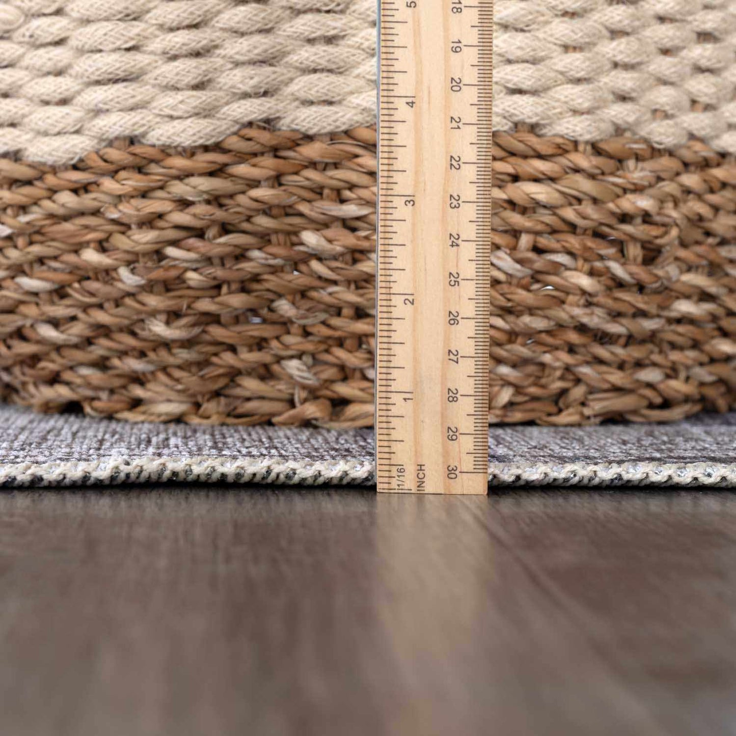 Barny Gray Denim Washable Rug