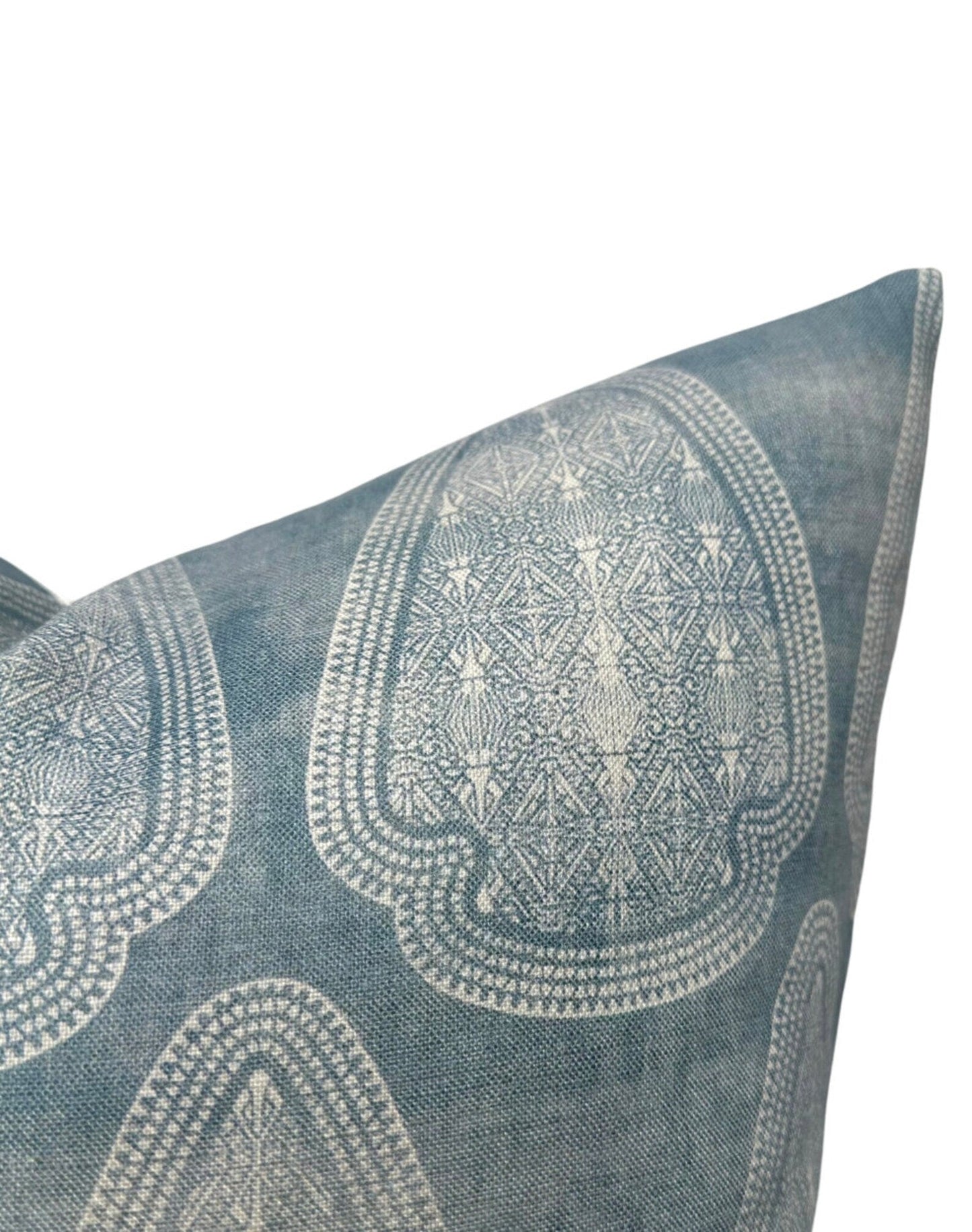 Artemis Distressed Pillow Cover in Lake Blue, Susan Connor Textiles