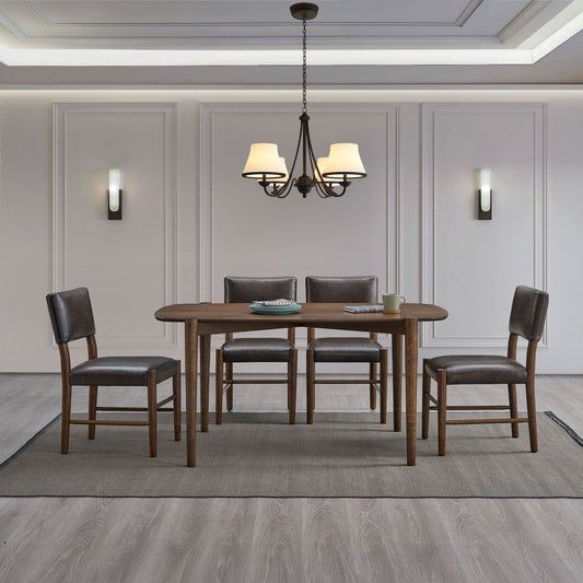 ACTU 58” Dining Table Set for Modern Homes (Seats 4–6, Solid Wood)