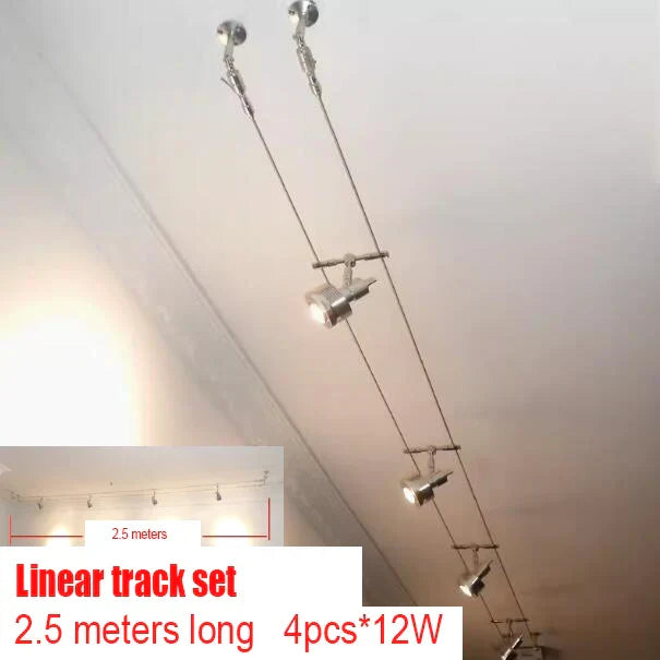 12V Steel Wire Track Spotlights for Commercial and Decorative Lighting
