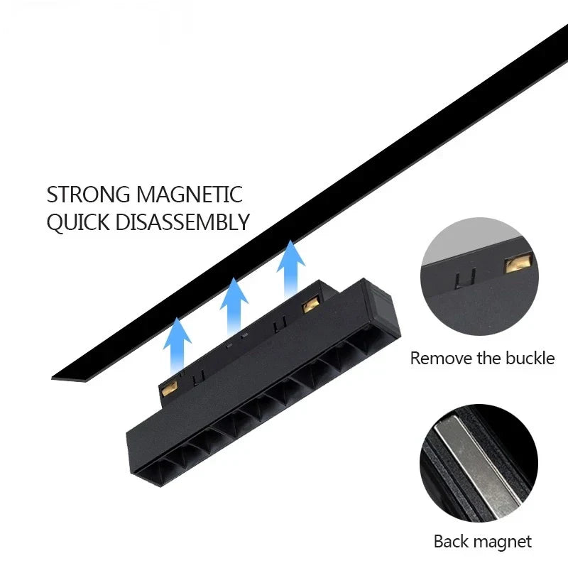 New Magnetic Track Light - Dimmable with Remote Control and 48V LED Ceiling Lamp