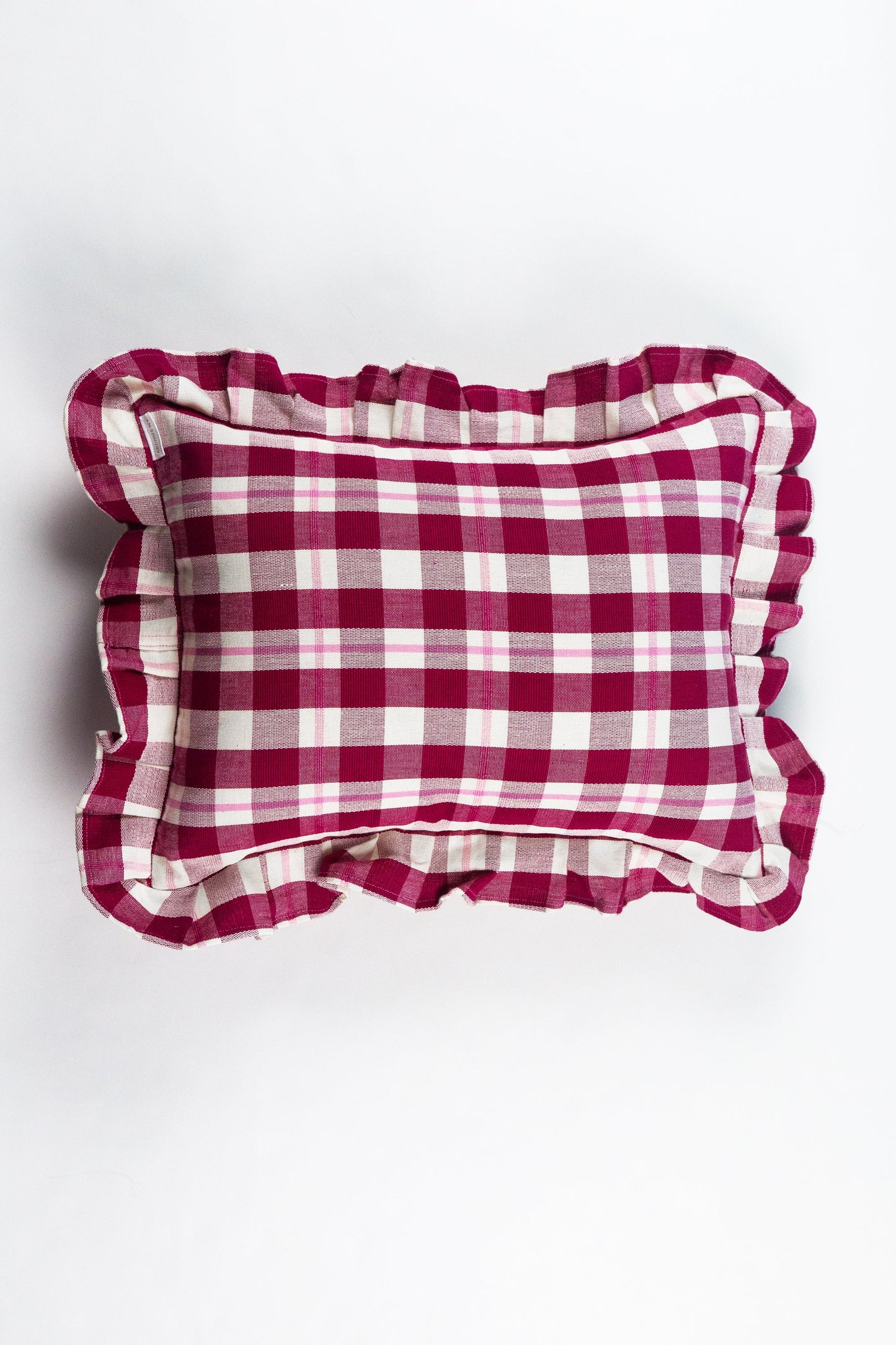 Abigail Cranberry Plaid Pillows