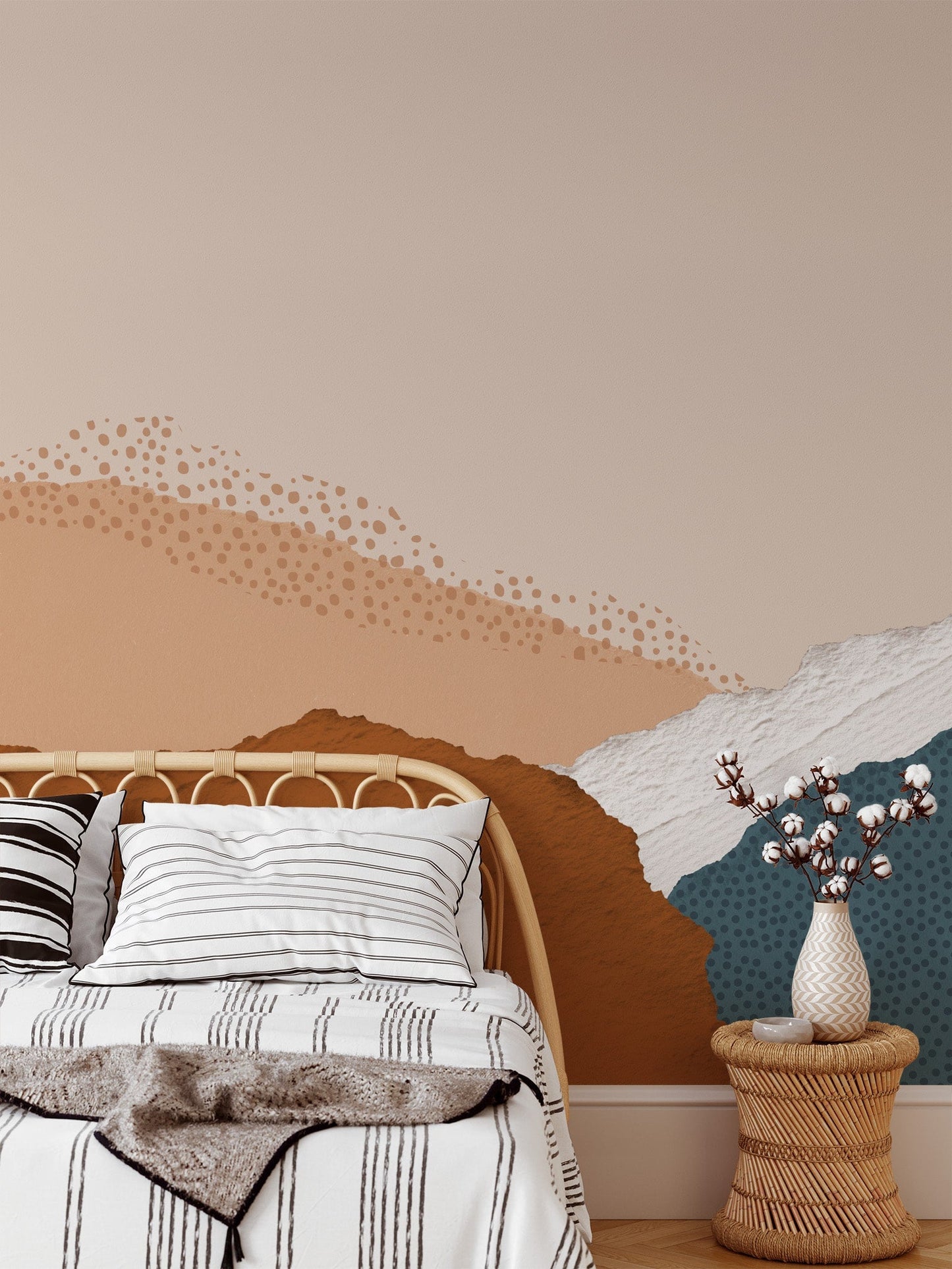 Mountain Mural Wallpaper Abstract Landscape Removable Wallpaper