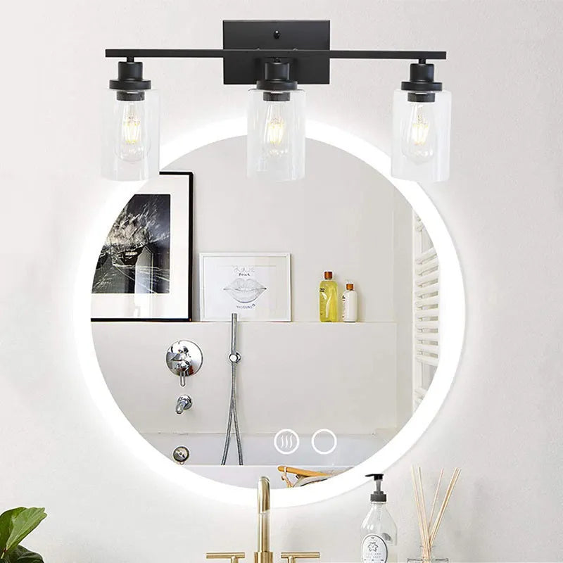 Vintage Black Metal Bathroom Wall Light - Modern E26 Wall Sconce for Indoor Aisle, Hallway, Living Room, and Bedroom
