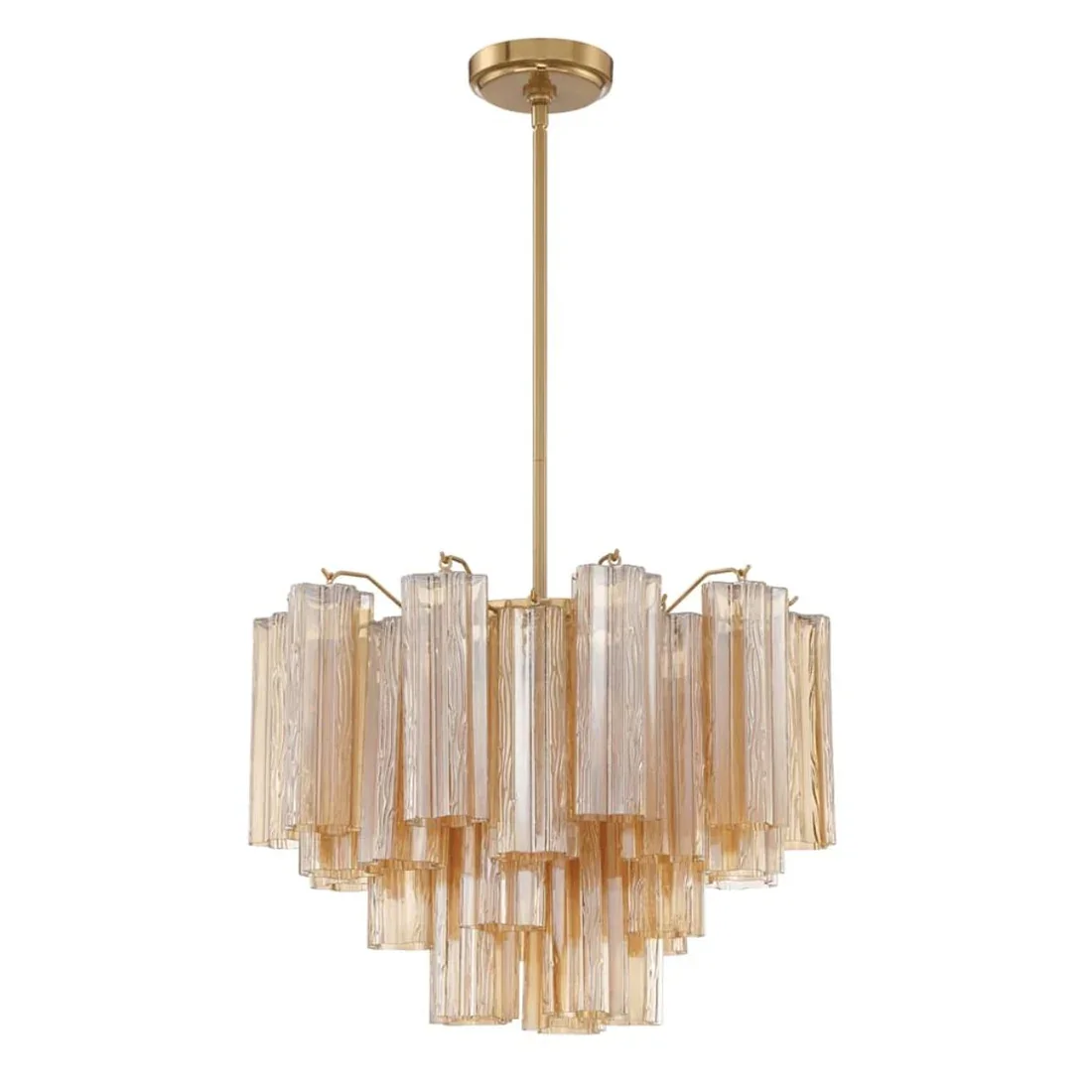 Star Shaped Glass Tube Chandelier