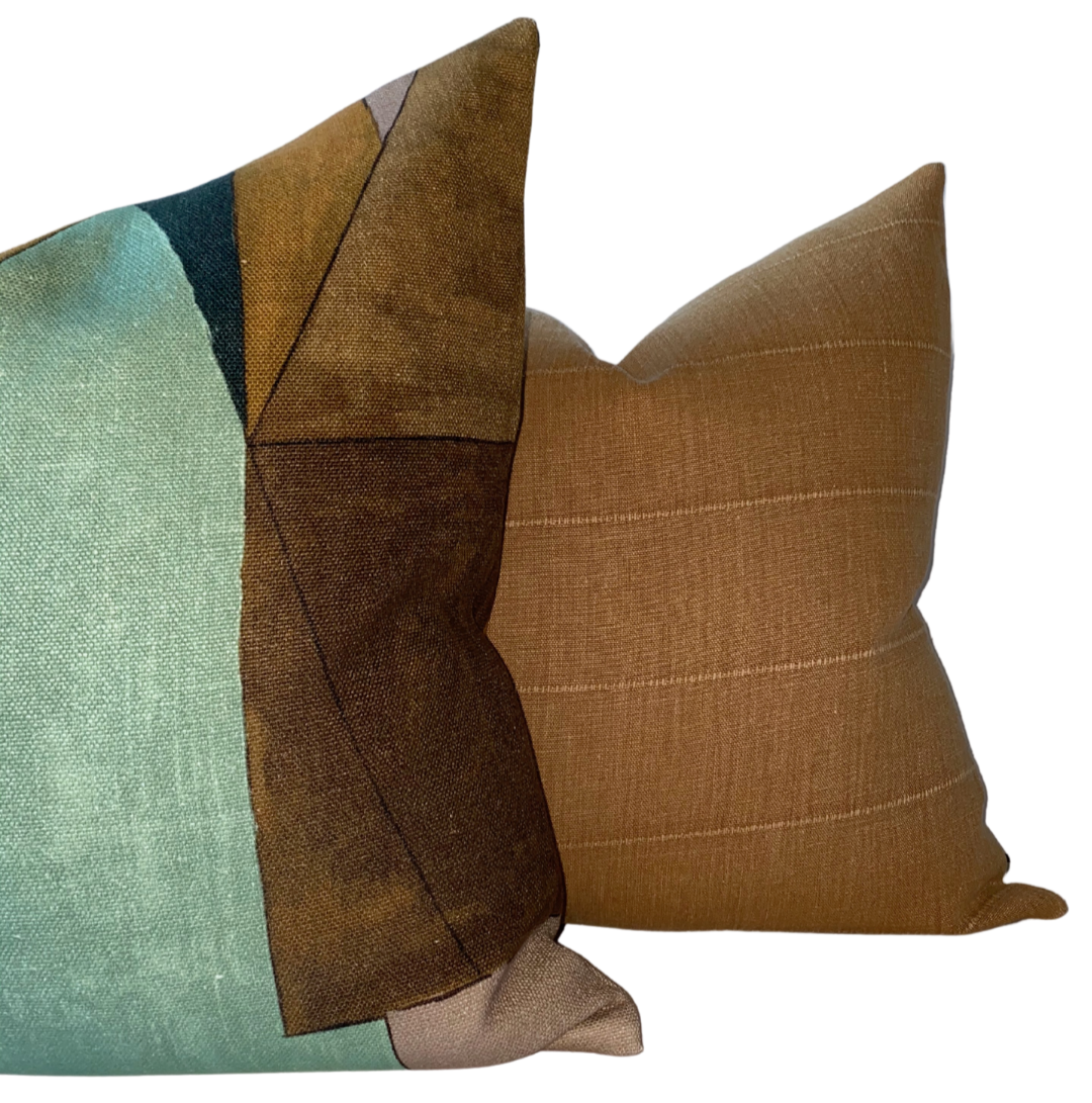 District Pillow Cover in Tobacco, Kelly Wearstler Textiles
