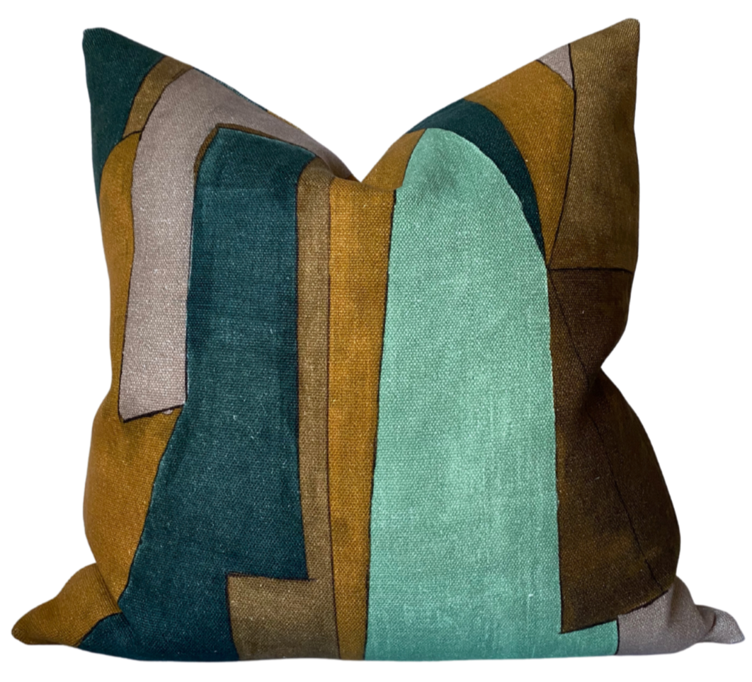 District Pillow Cover in Tobacco, Kelly Wearstler Textiles