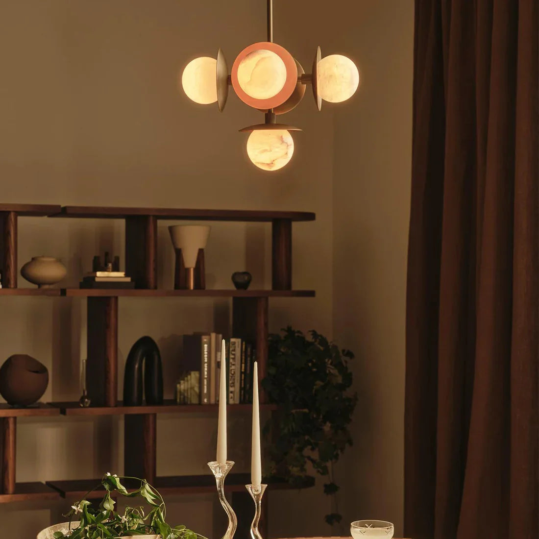 Alabaster Orb Cluster Chandelier