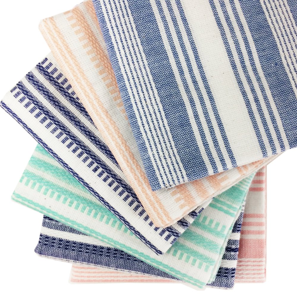 Grey Chambray Striped Kitchen Towel