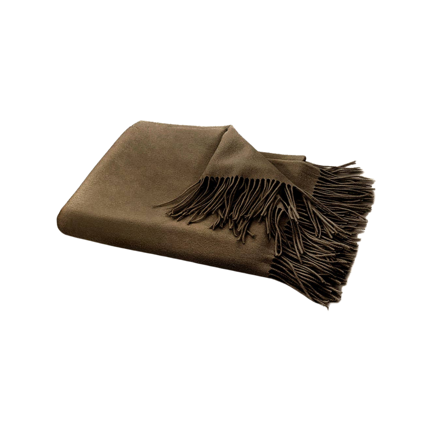 Amar Cocoa Camel Wool Throw Blanket