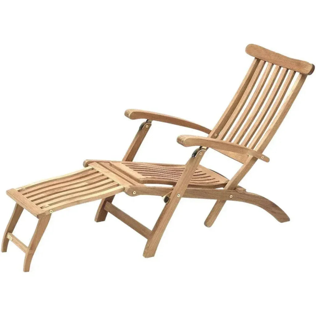 Anders Teak Folding Chair Lounge Sunbrella Cushion