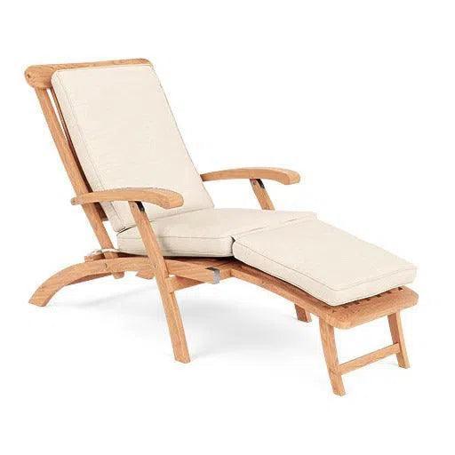 Anders Teak Folding Chair Lounge Sunbrella Cushion