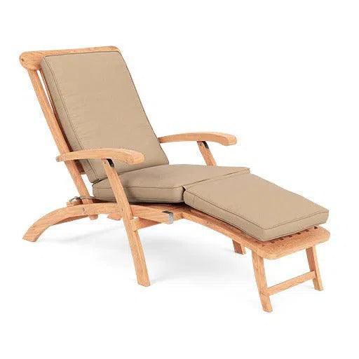 Anders Teak Folding Chair Lounge Sunbrella Cushion