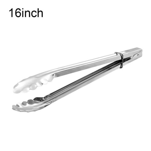 Anti heat Stainless Steel BBQ Tongs Meat Food Clip