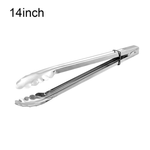 Anti heat Stainless Steel BBQ Tongs Meat Food Clip