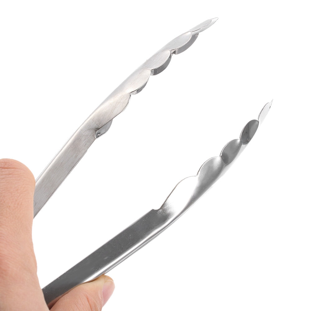 Anti heat Stainless Steel BBQ Tongs Meat Food Clip