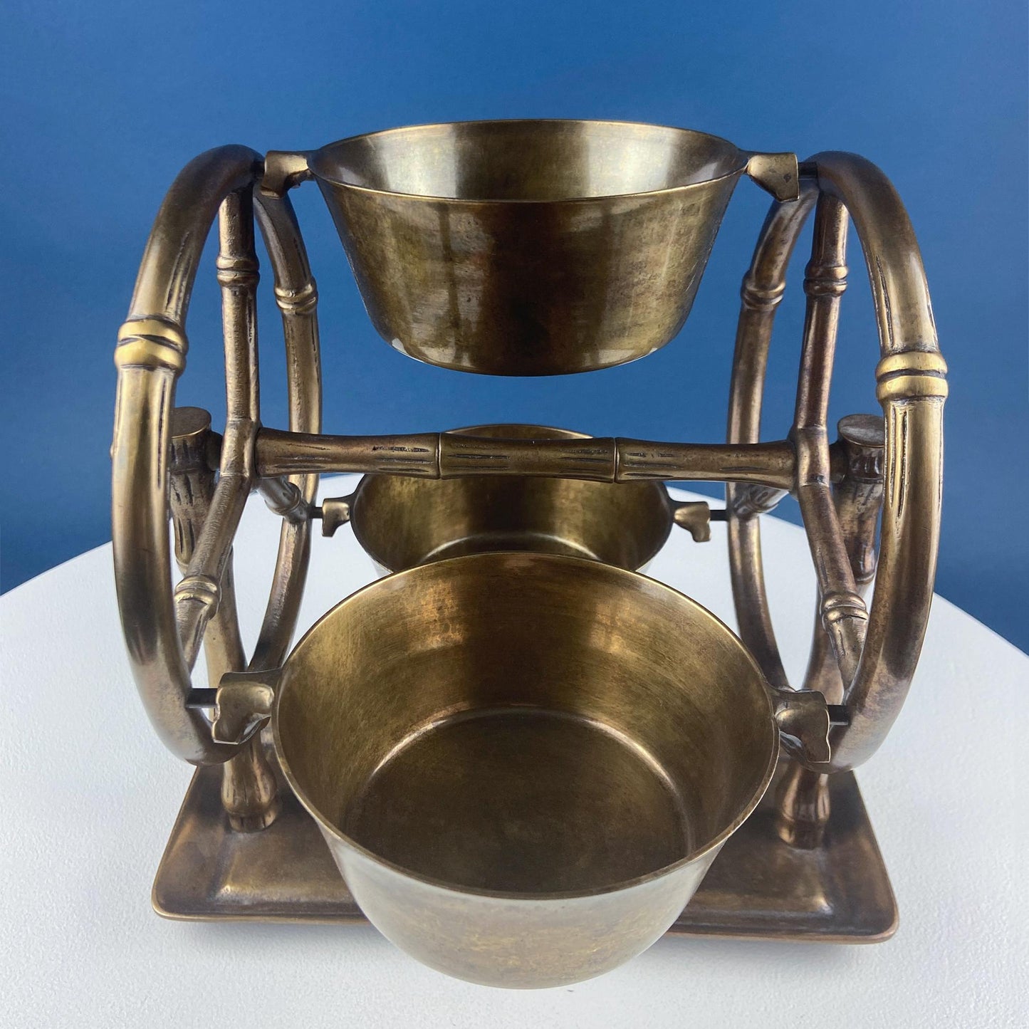 Antique Heavy Brass Ferris Wheel for Candy Nuts Condiments. Perfect for Kid or Adult Parties. Garden Bar Game Room Gatherings. Gift for Dad.