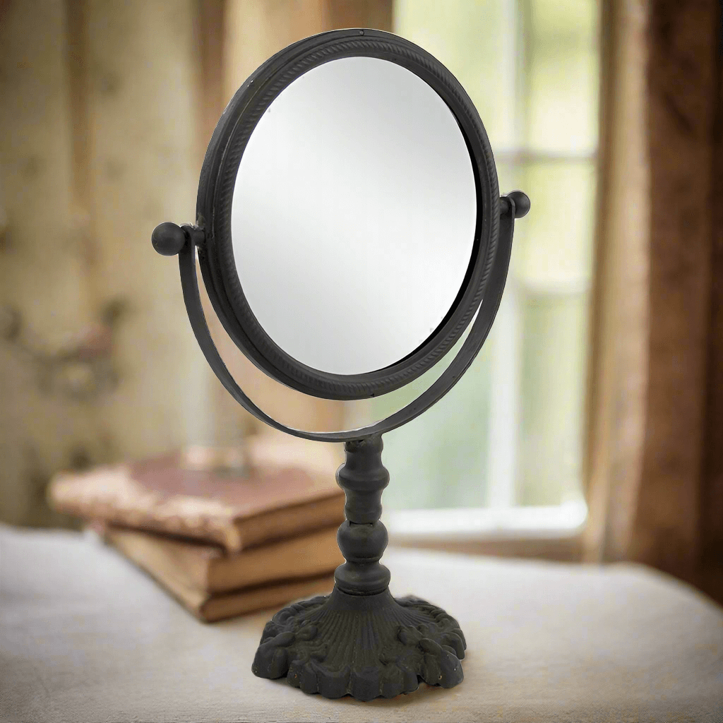 Antique Swivel Tabletop Makeup Mirror