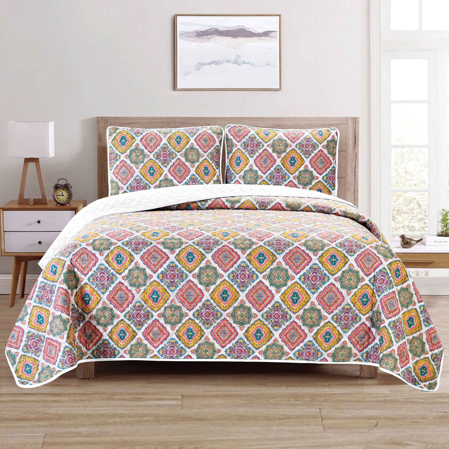 Dan River Reversible Printed Quilt Set (3 Piece)