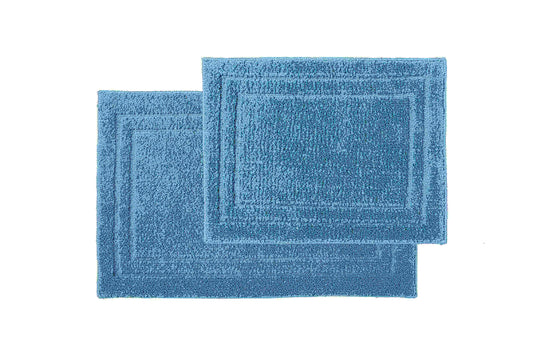 Bibb Home 2 Piece Microfiber Shag Bath Mat Set.
