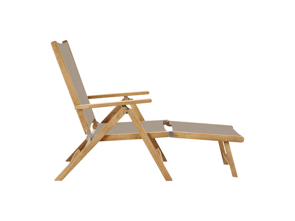 Aquitania Teak Patio Folding Lounge Deck Chair