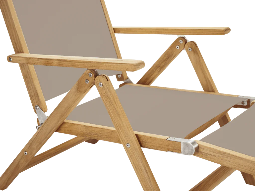 Aquitania Teak Patio Folding Lounge Deck Chair