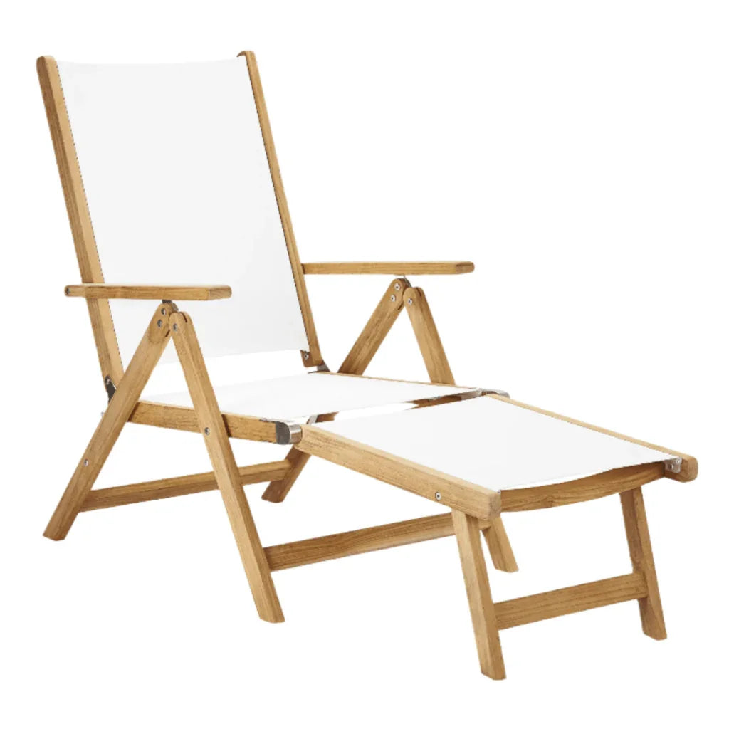 Aquitania Teak Patio Folding Lounge Deck Chair