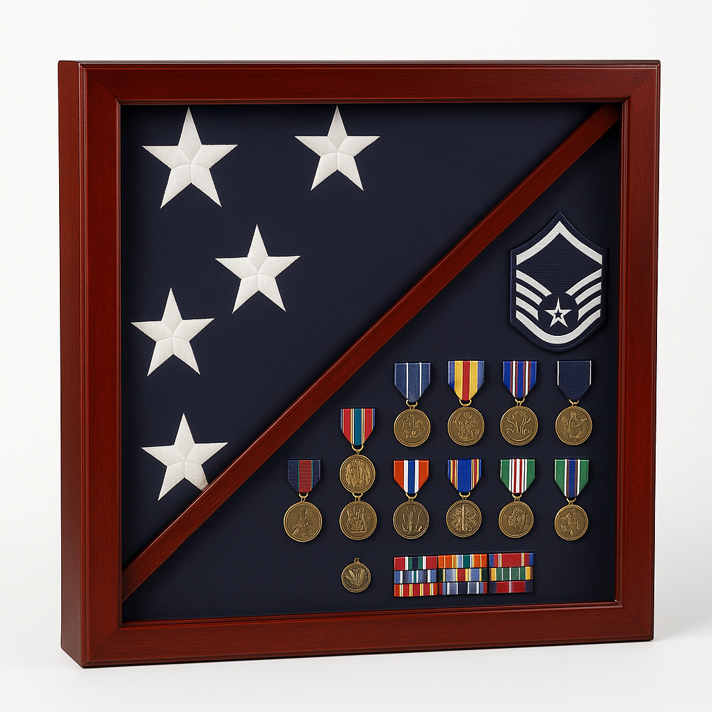 Flag And medal Display case, award and flag case