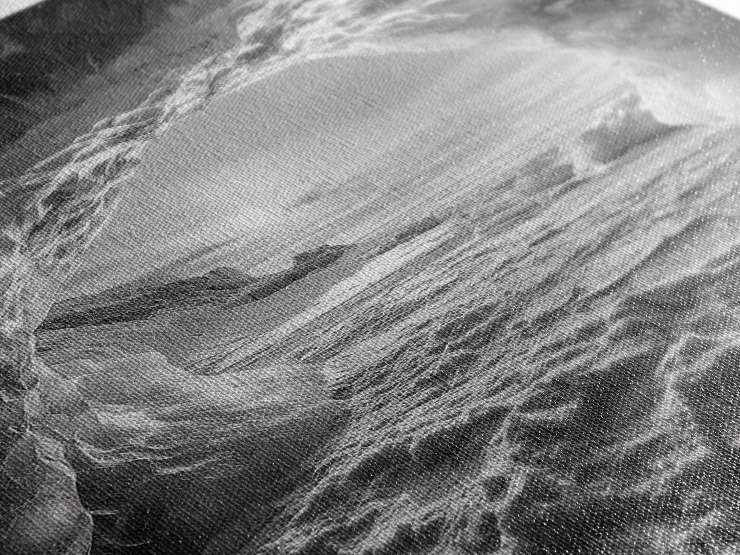 Ice Cave Opening, Winter Wonderland, Arctic Light, Framed Canvas Print, Bedroom Wall Art, Nordic Landscape, Minimalist Winter Art