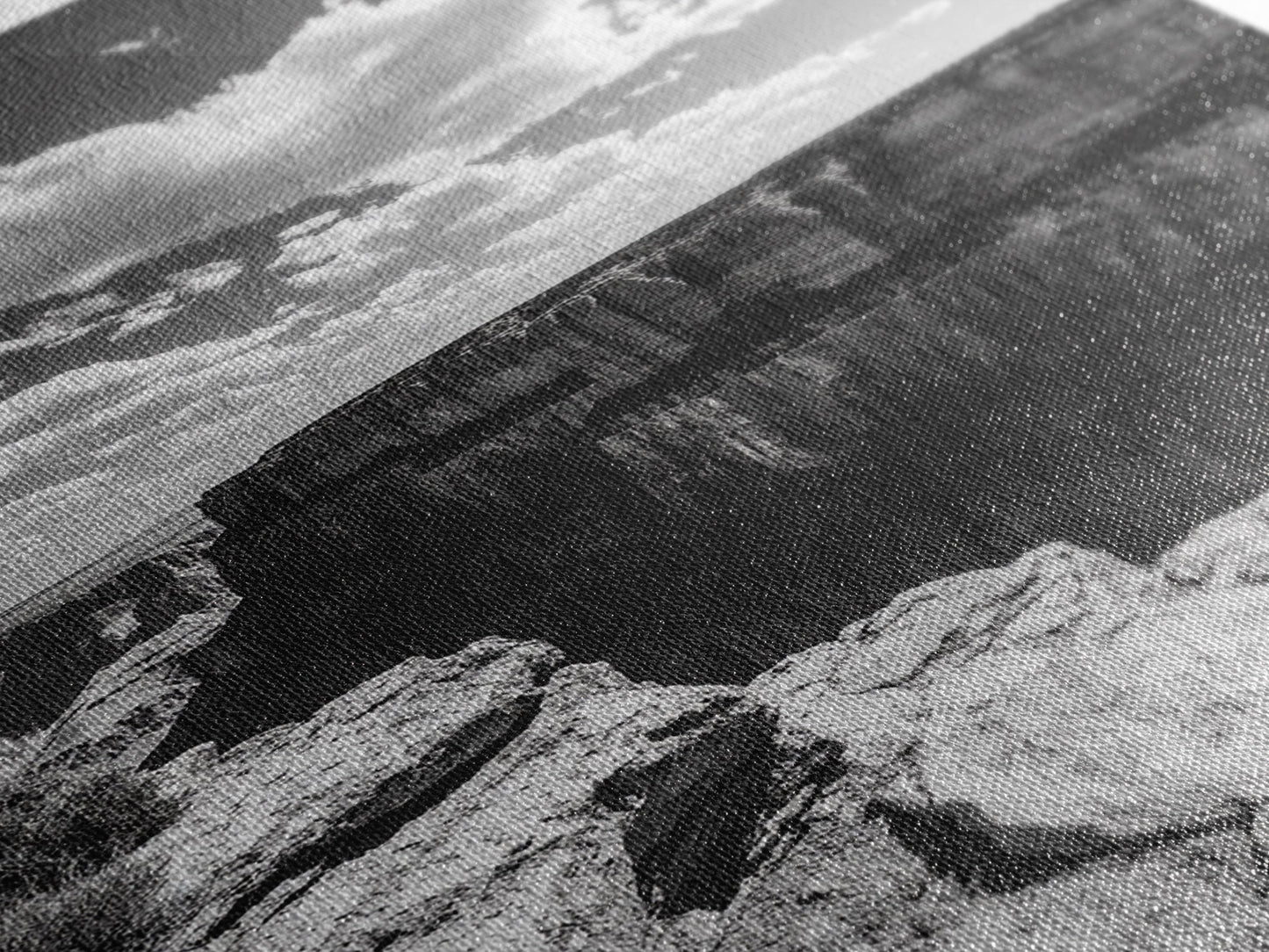 Grand Canyon, Desert, Clouds, Depth - Epic canyon view, Canvas Print, adventurous living room centerpiece, nature-inspired wall art