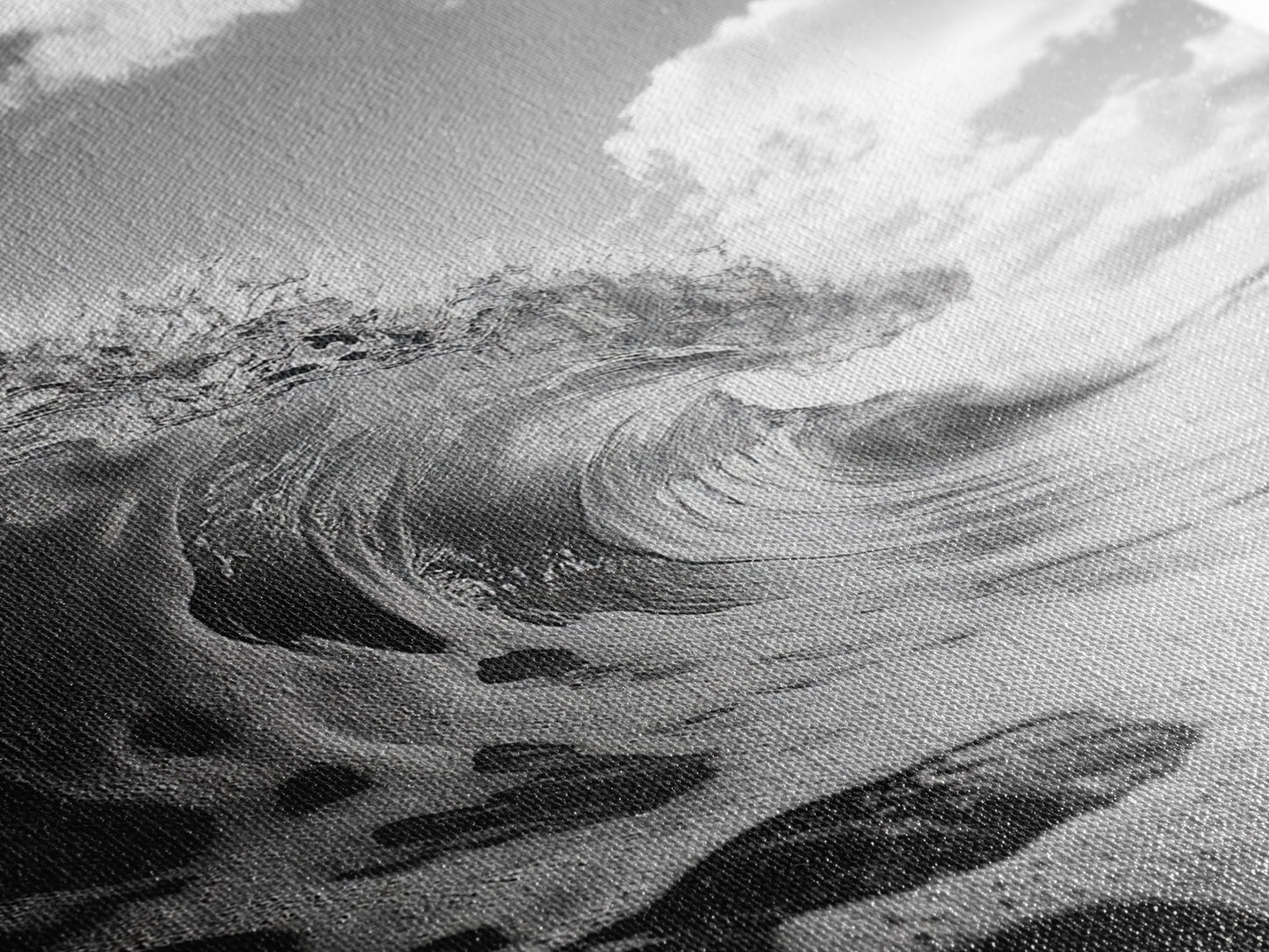 Crashing Ocean Wave, Surf Motion Art, Coastal Energy Print, Seascape Minimalism, Framed Canvas Print, Bathroom Wall Decor, Modern Beach Art