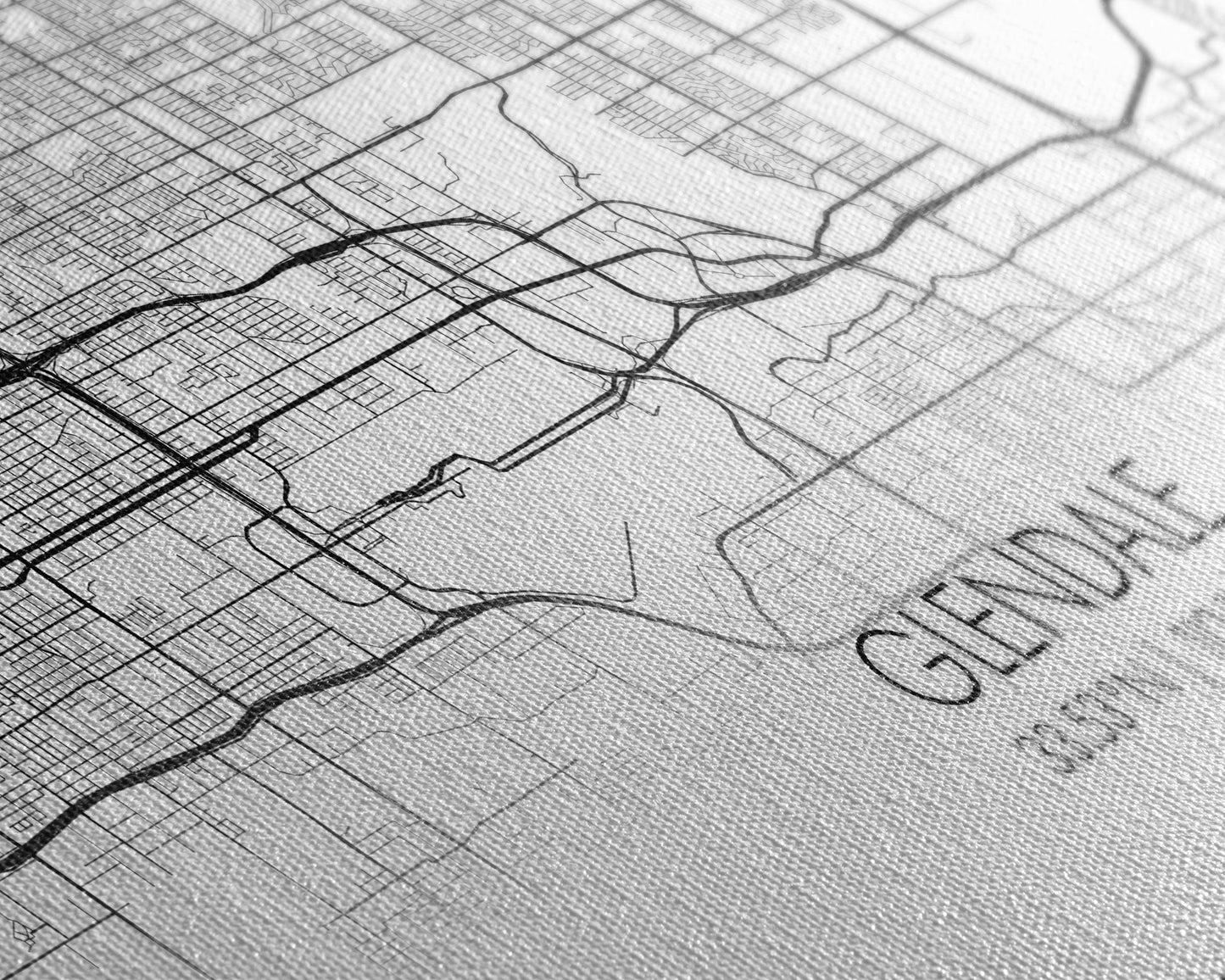 Glendale City Map, Arizona Map, Map Art, Minimalist Art, Wall Art, Canvas Art, Cabin Wall Décor, Entryway Décor,  Room Décor, Gifts For Her