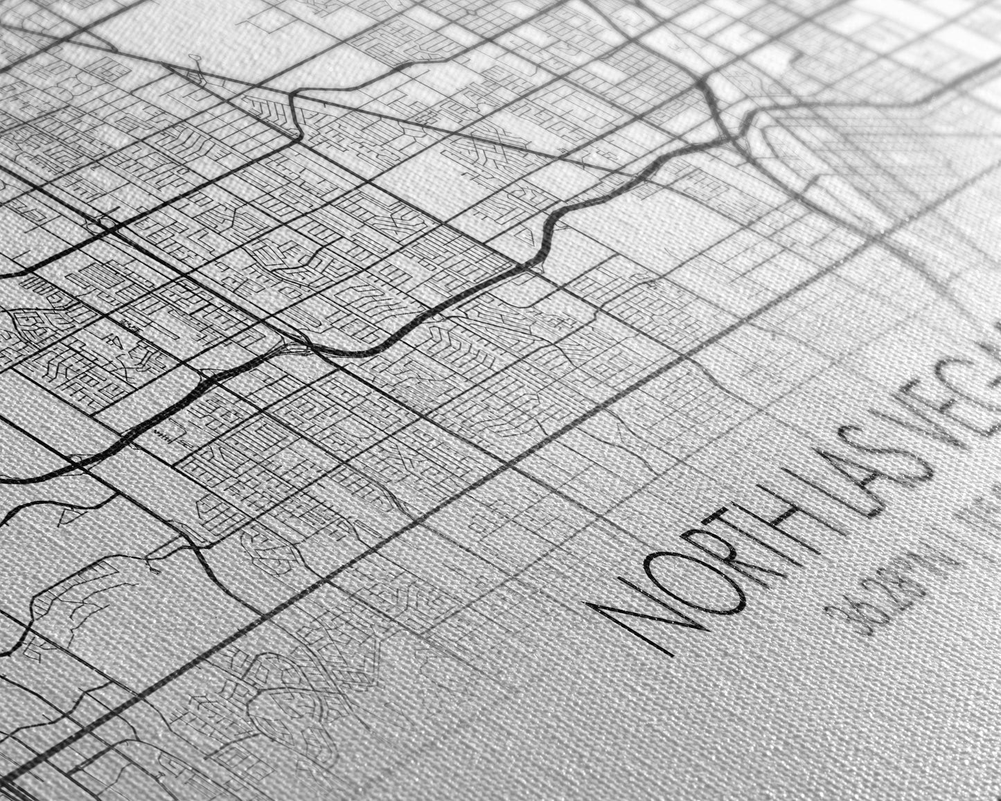 North Las Vegas City Map, Nevada Art, Map Print, Minimalist Wall Art, Wall Art, Canvas Art, Gamer Room Décor, Teacher Gift, Teen Boy Décor