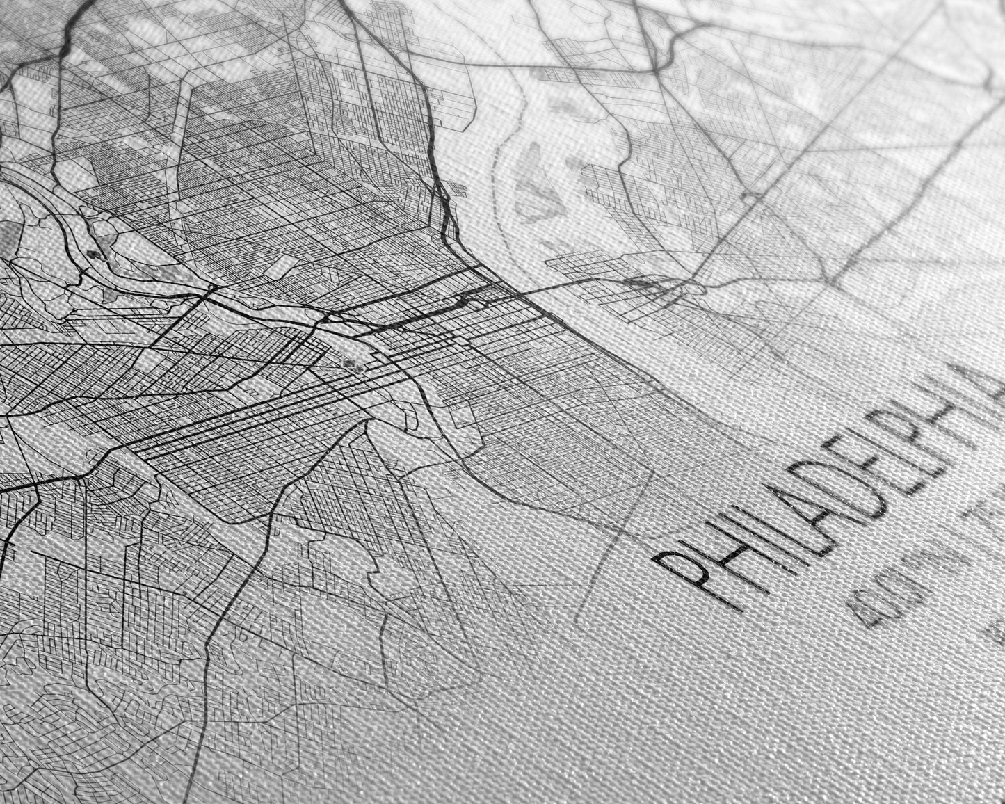 Philadelphia City Map, Pennsylvania Art, Map Print, Minimalist Wall Art, Wall Art, Canvas Art, Gift For The Home, Bedroom Wall Art, Office