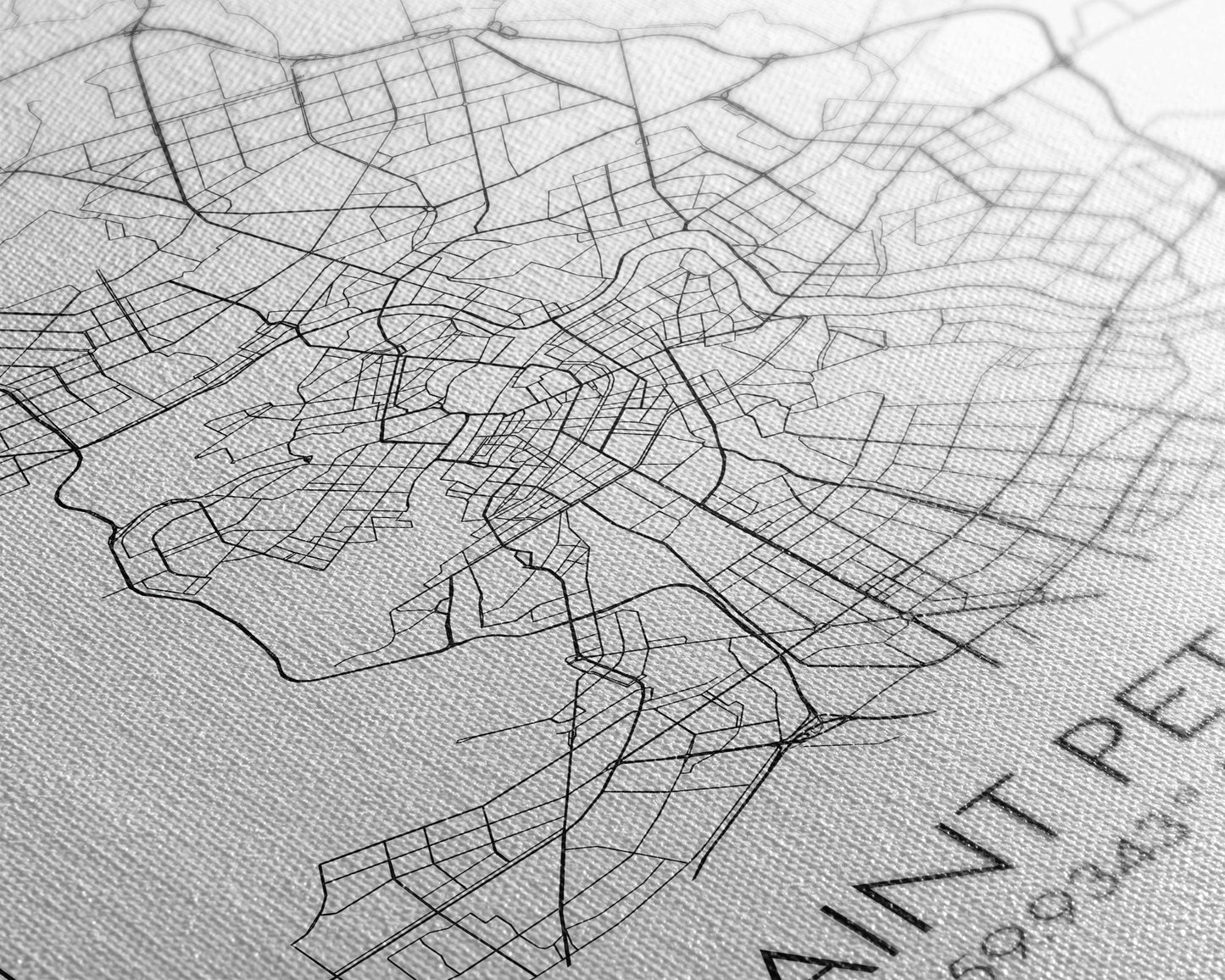 Saint Petersburg Street Map, Russia Map, City Map Art, Minimalist Art, Wall Art, Canvas Print, Room Décor, Gift For Mom, Travel Wall Art