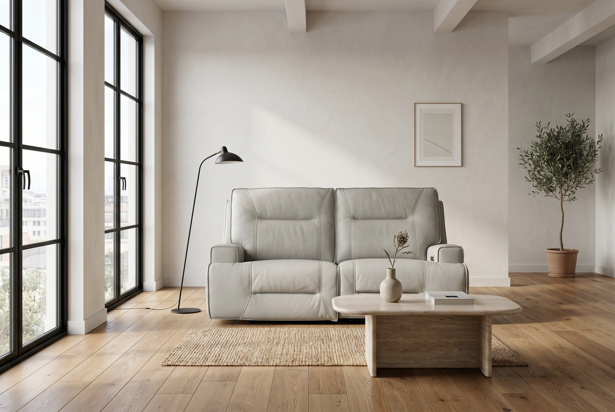 Atlas Fog 2-Piece Power Reclining Sofa Set