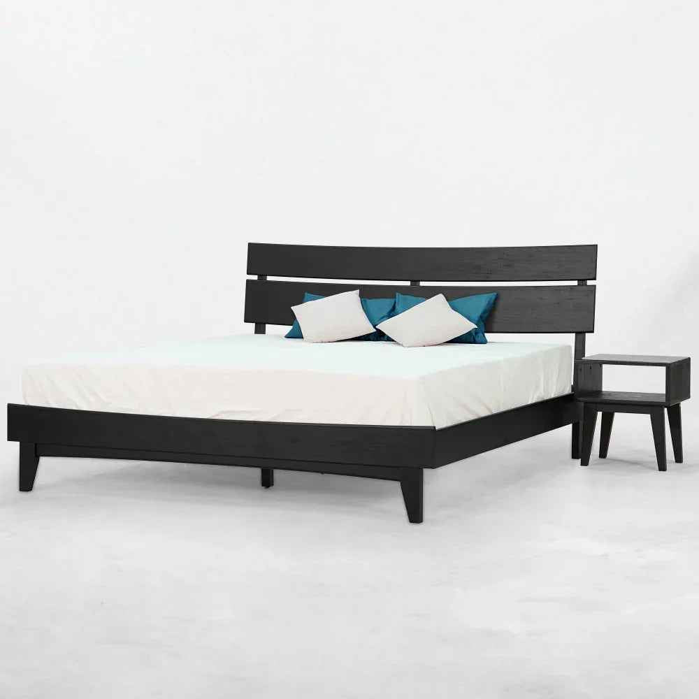 Acacia Aurora Bed Frame & Nightstand Set for Stylish Bedrooms