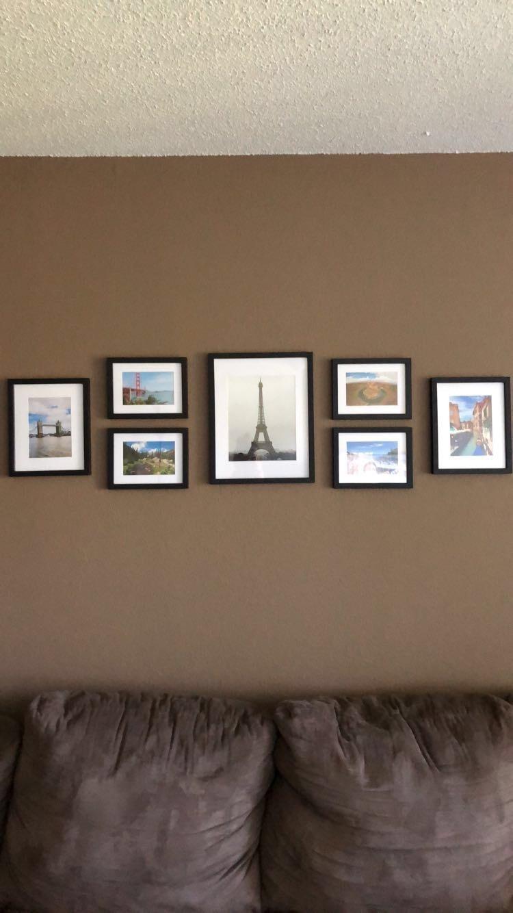 Picture Frames Set of 7 Pieces, One 11" x 14", Two 8" x 10"