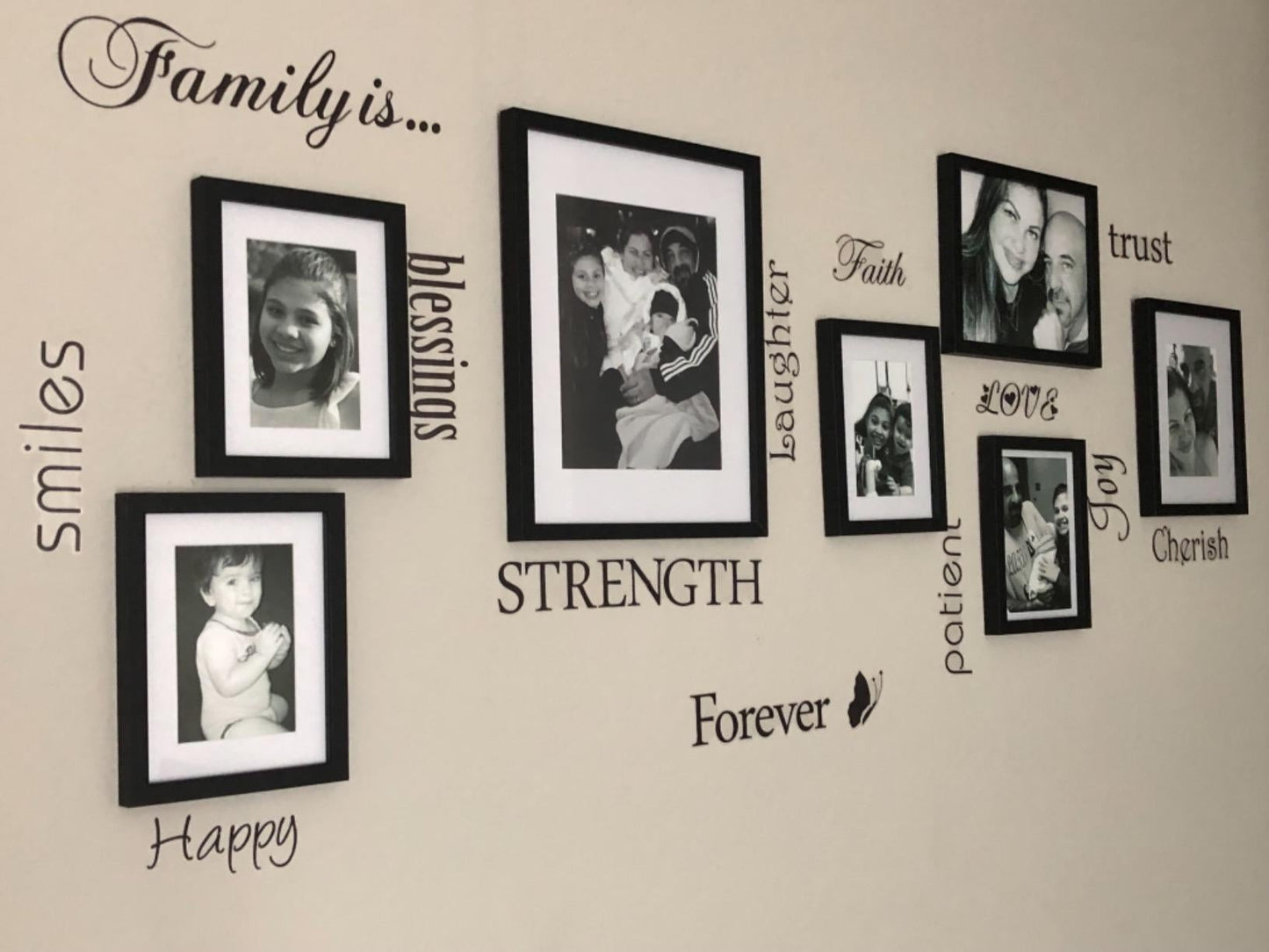 Picture Frames Set of 7 Pieces, One 11" x 14", Two 8" x 10"