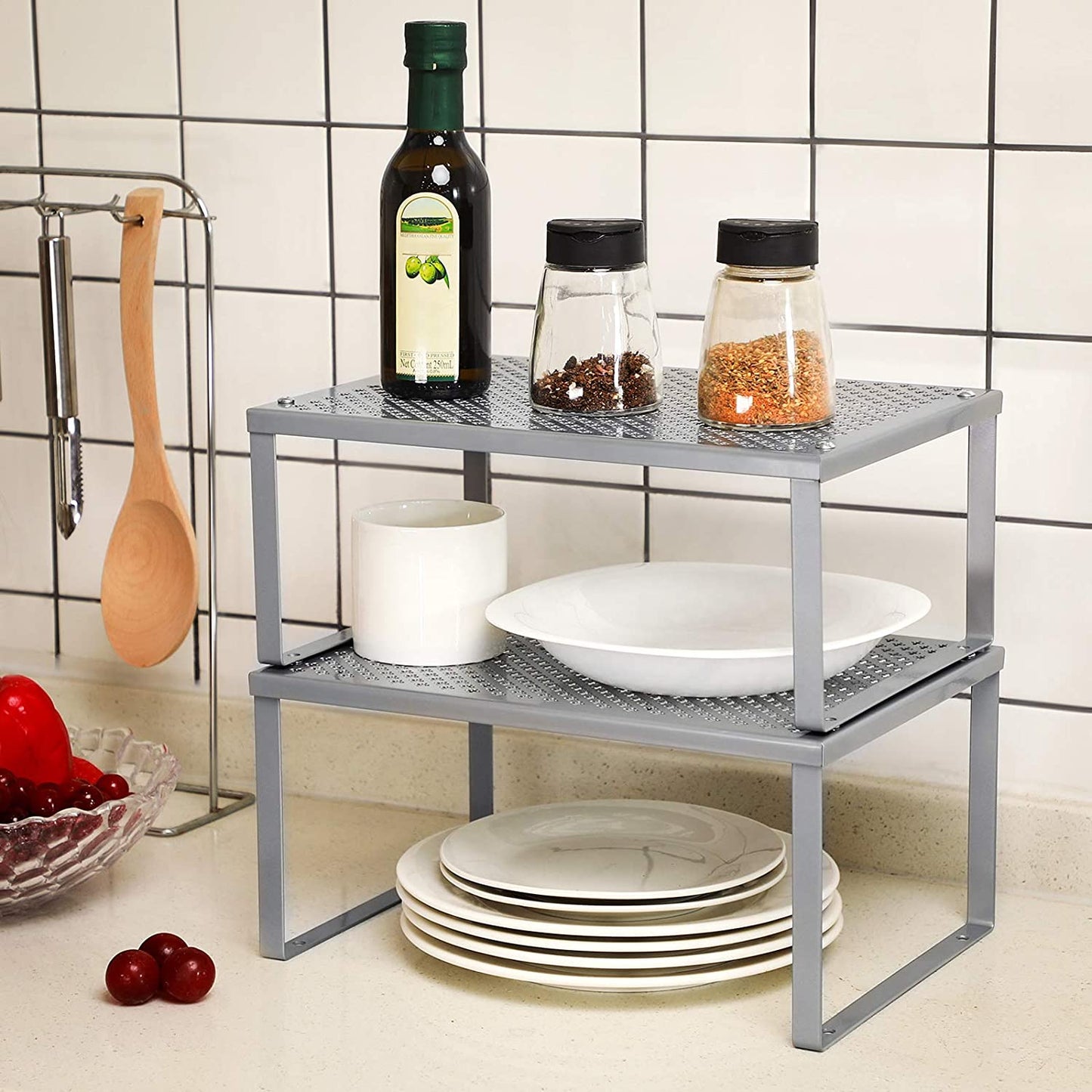 Cabinet Shelf Organizer, Stackable, Expandable