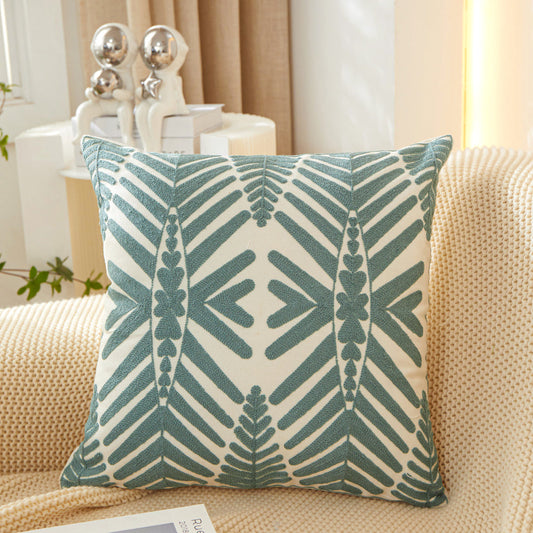[IN2XB-3 Green] Textured Cotton Blend Pillow (With/Without Insert)