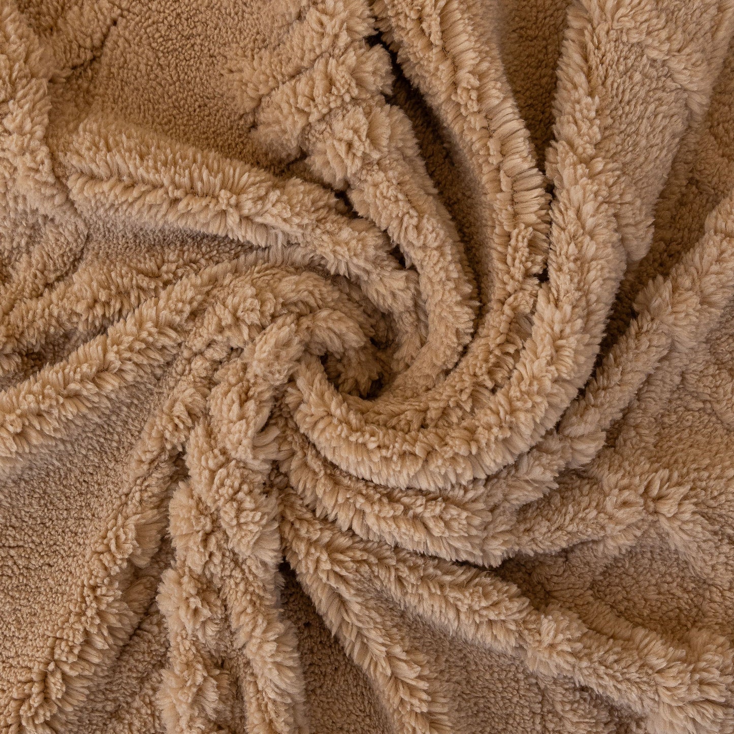 Plush Fleece Sofa Cover with 3D Cable Knit Texture Soft Cozy Warm Sofa Throw Blanket