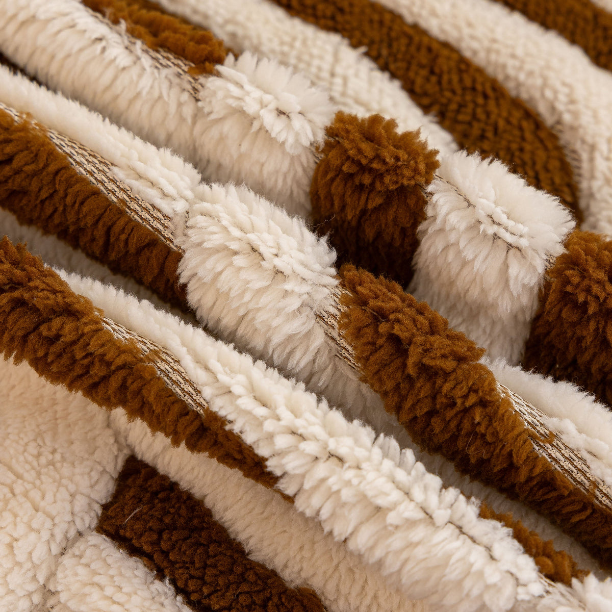 Plush Sherpa Sofa Throw Cover for Sectional, Jacquard Wave Throw Furniture Protector
