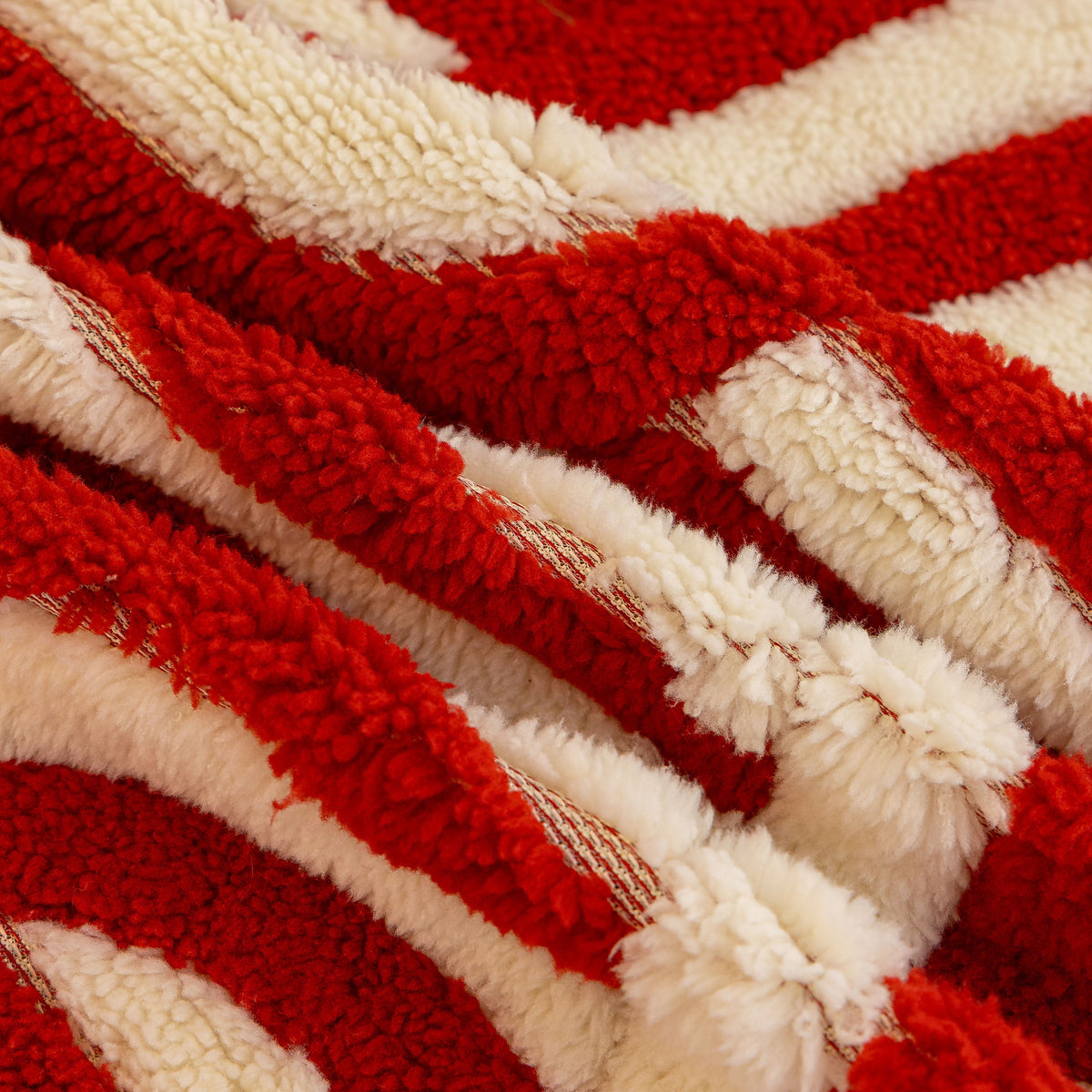 Plush Sherpa Sofa Throw Cover for Sectional, Jacquard Wave Throw Furniture Protector