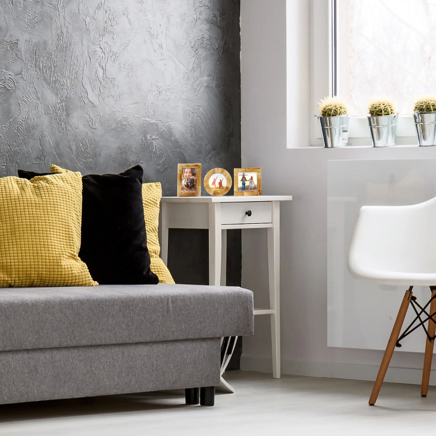 Baby Picture Frames Bone Inlay Collection in Antique, Set of 3