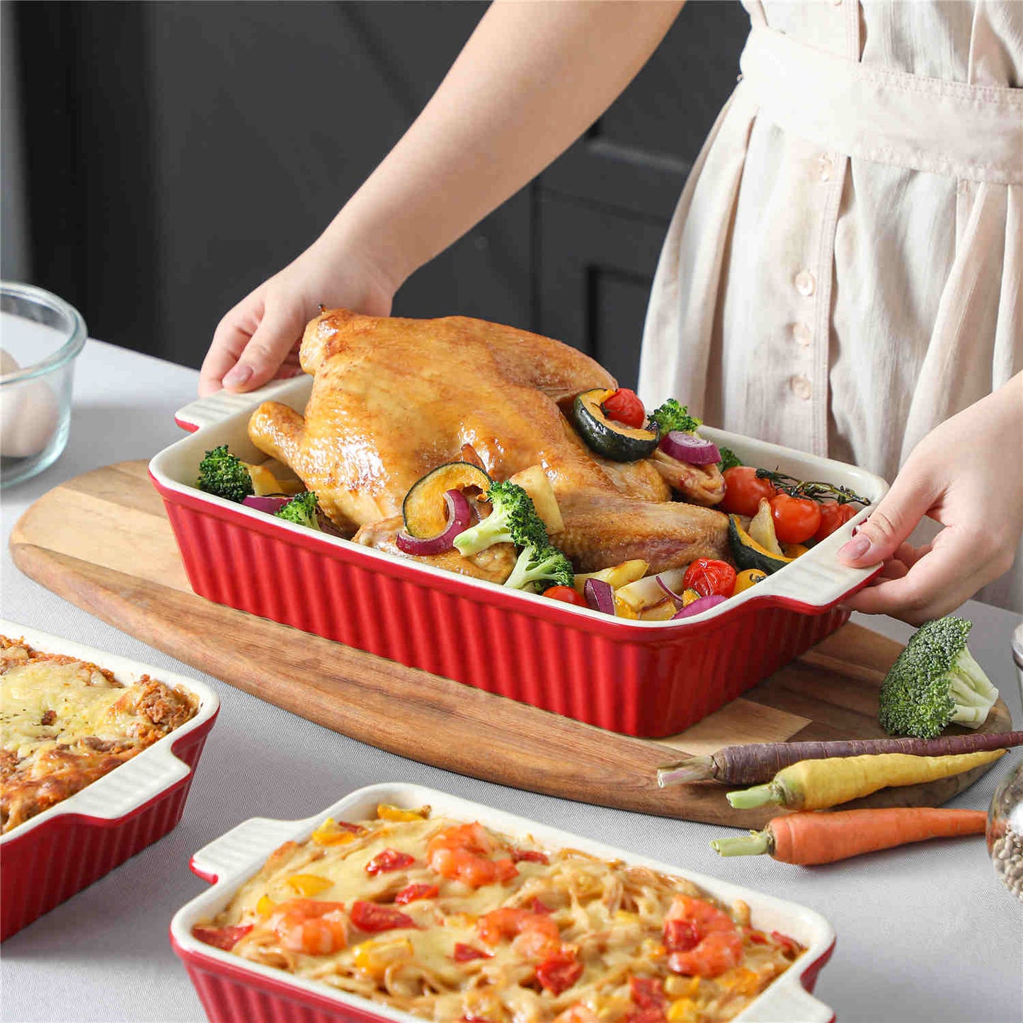 Bakeware Set Red Baking Dishes